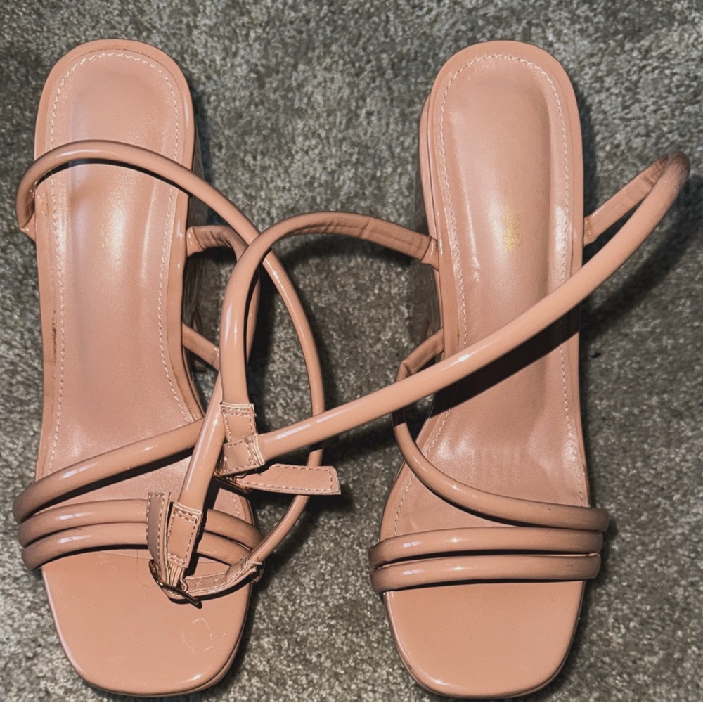 Elegant Nude Strappy Heels